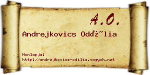 Andrejkovics Odília névjegykártya